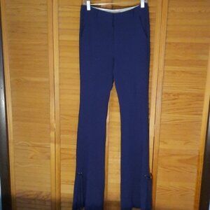 Michael Michael Kors Navy Tie Bell Bottom Pockets Dress Pants Size 8